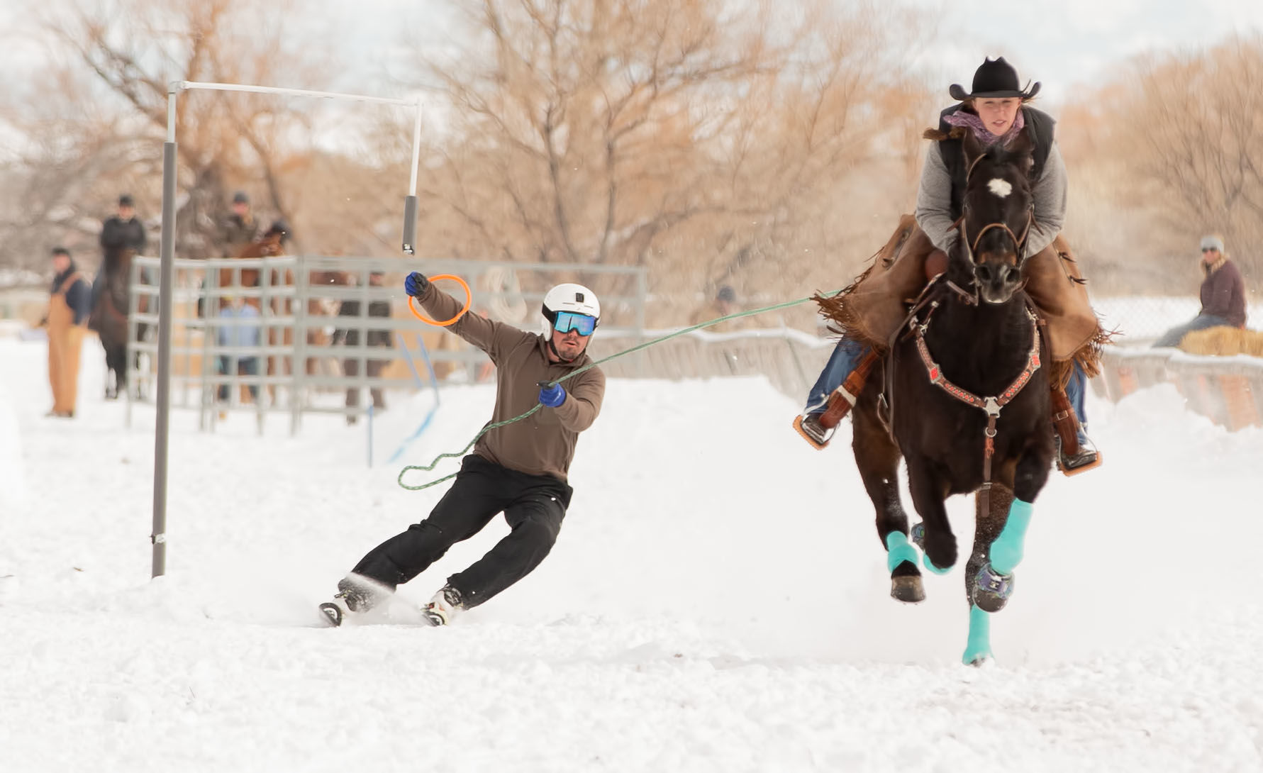 Last Chance Skijoring Race for the Gold